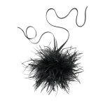 Scanlan Theodore Feather Choker in Black | Necklace | Luxury Shoes 