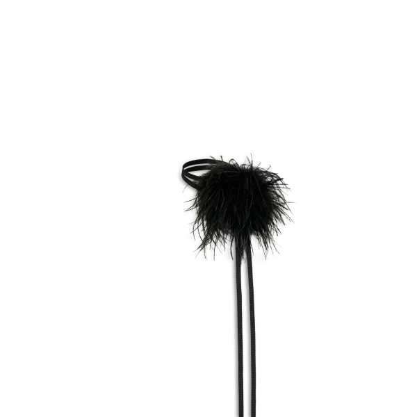 Scanlan Theodore Feather Choker in Black | Necklace | Luxury Shoes 