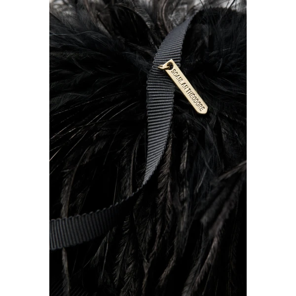 Scanlan Theodore Feather Choker in Black | Necklace | Luxury Shoes 
