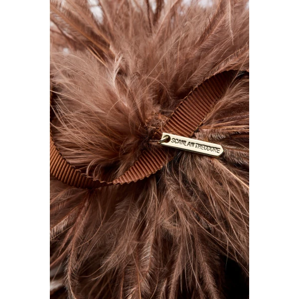 Scanlan Theodore Feather Choker in Cafe | Necklace | Luxury Shoes 