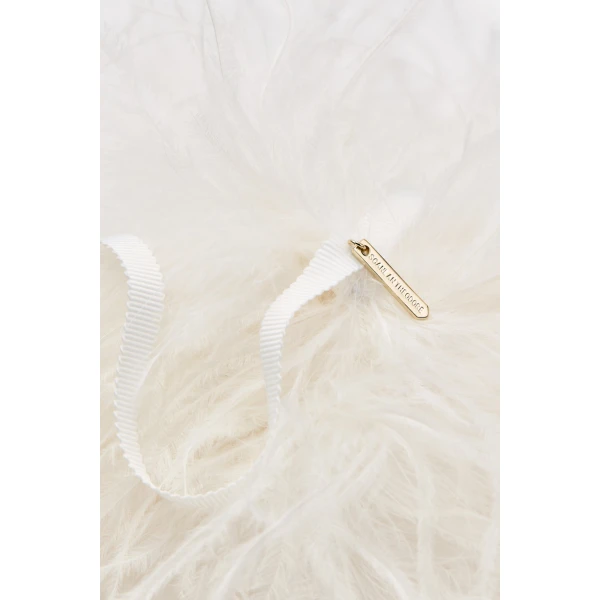 Scanlan Theodore Feather Choker in White | Necklace | Luxury Shoes 