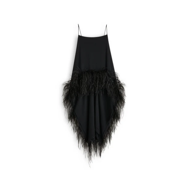 Scanlan Theodore Feather Silk Top in Black | Tops | Luxury Shoes 