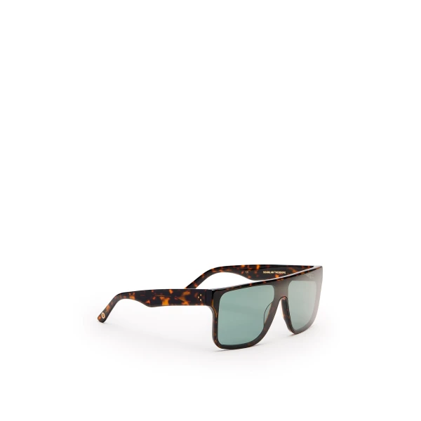 Scanlan Theodore Flat Top Sunglasses in Tortoise Green | Sunglasses | Luxury Shoes 