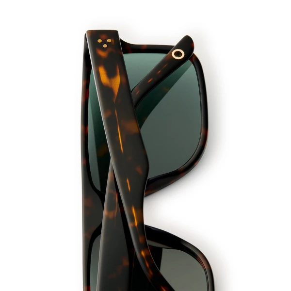 Scanlan Theodore Flat Top Sunglasses in Tortoise Green | Sunglasses | Luxury Shoes 