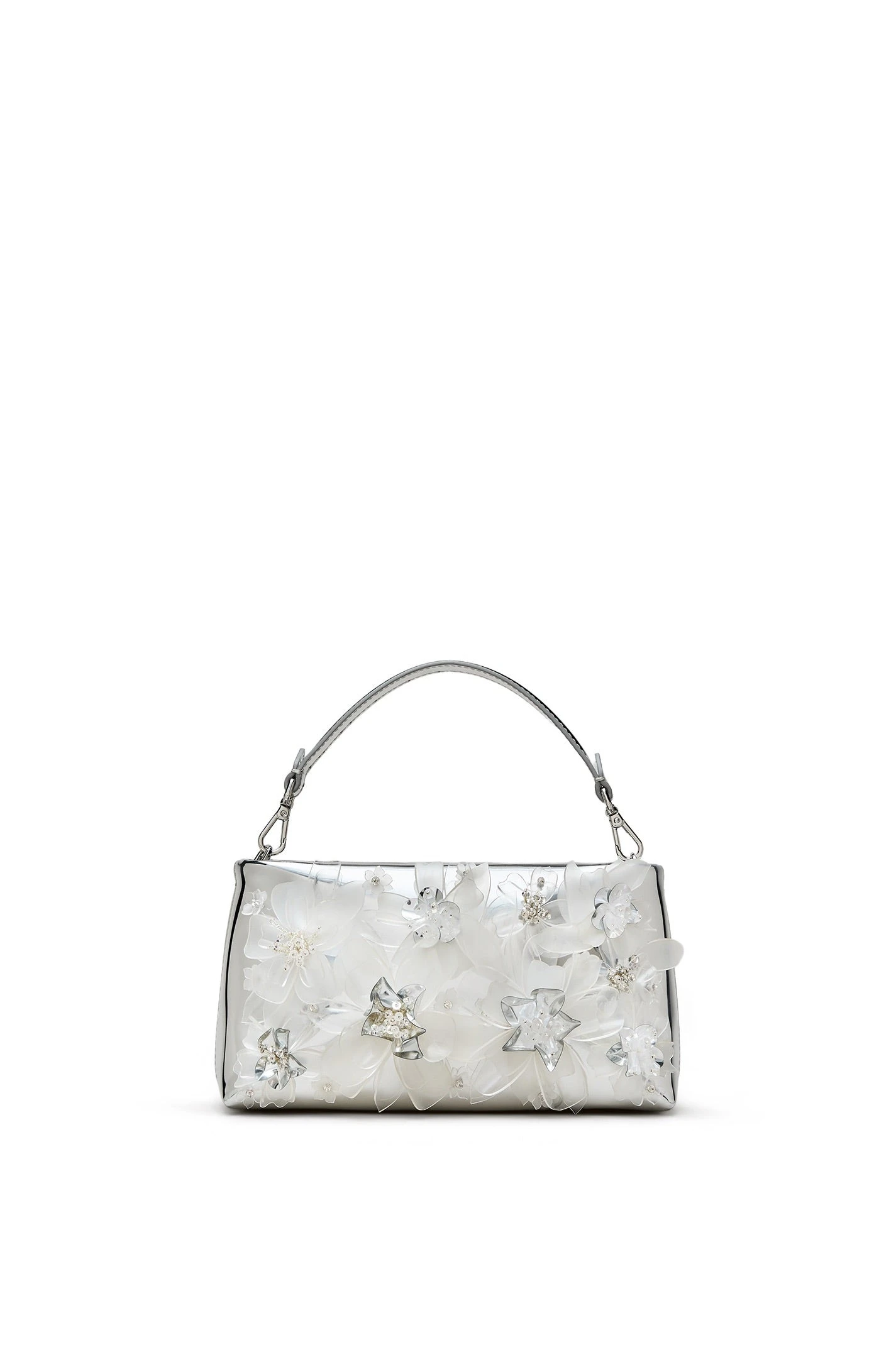 Scanlan Theodore Flora Mini Top Handle in Silver Scanlan Theodore Flora Mini Top Handle in Silver | Mini Bags | Luxury Shoes