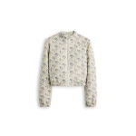 Scanlan Theodore French Brocade Bomber in Champagne | Jackets | Luxury Shoes 