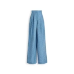 Scanlan Theodore Gingham Pleat Trouser in Blue | Pants | Luxury Shoes 
