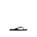 Scanlan Theodore Ilios Croc Flat Sandal in Dark Chocolate | Sandals | Luxury Shoes 