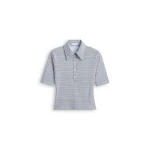 Scanlan Theodore Italian Chain Print Shirt in White Navy Scanlan Theodore Italian Chain Print Shirt in White Navy | Tops | Luxury Shoes