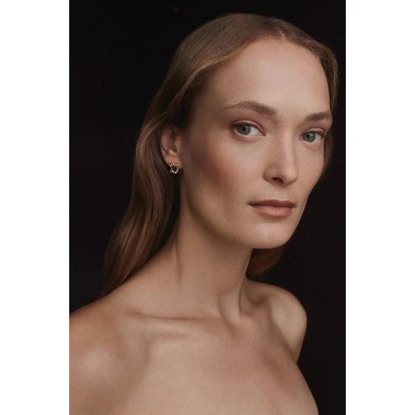 Scanlan Theodore Italian Crystal Studs in Purple Velvet | Earrings | Luxury Shoes 