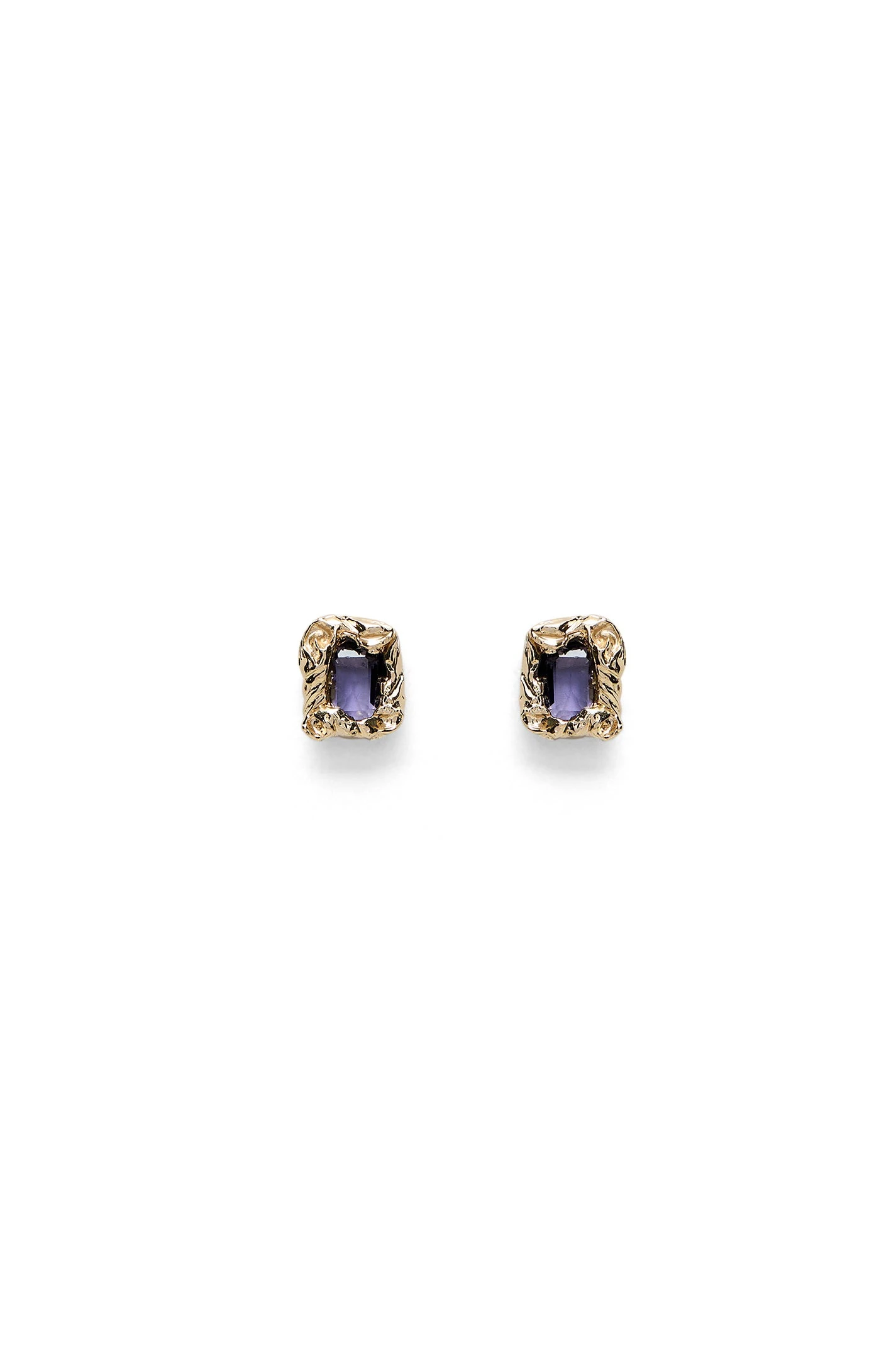 Scanlan Theodore Italian Crystal Studs in Purple Velvet Scanlan Theodore Italian Crystal Studs in Purple Velvet | Earrings | Luxury Shoes