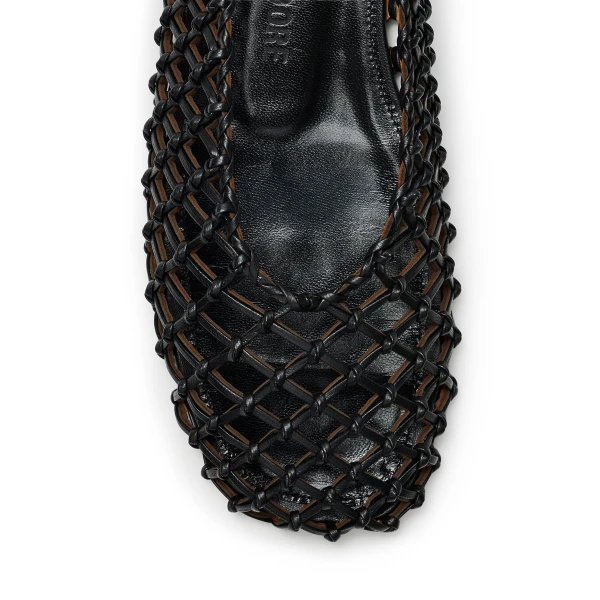 Scanlan Theodore Italian Knotted Flat in Black | Flats | Luxury Shoes 