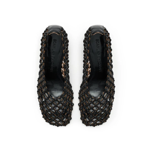 Scanlan Theodore Italian Knotted Pump 7.5 in Black | Heels | Luxury Shoes 