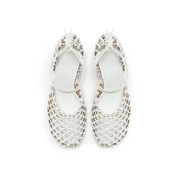 Scanlan Theodore Italian Knotted Sandal 7.5 in White | Sandals | Luxury Shoes 