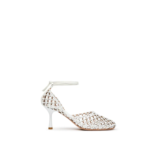 Italian Knotted Sandal 7.5 in White