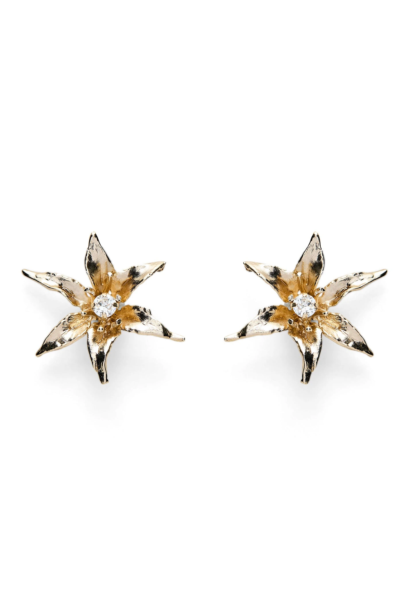 Scanlan Theodore Italian Lily Earrings in Light Gold Crystal Scanlan Theodore Italian Lily Earrings in Light Gold Crystal | Earrings | Luxury Shoes