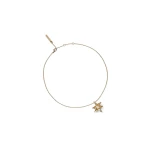 Scanlan Theodore Italian Lily Pendant Necklace in Light Gold Crystal | Necklace | Luxury Shoes 