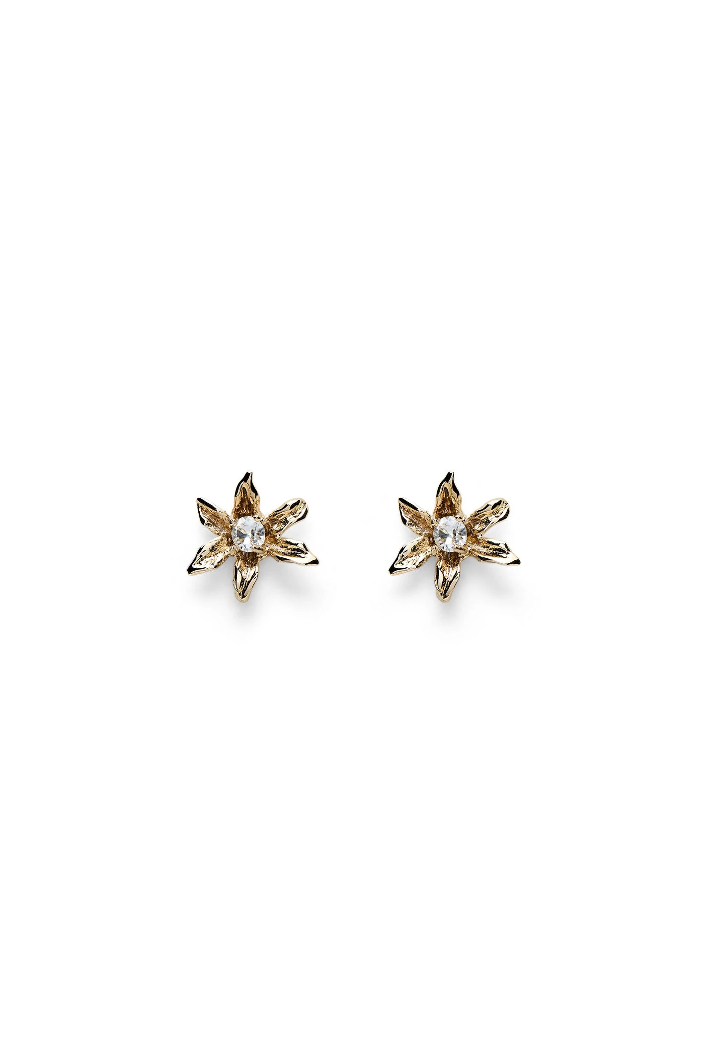 Scanlan Theodore Italian Lily Studs in Light Gold Crystal Scanlan Theodore Italian Lily Studs in Light Gold Crystal | Earrings | Luxury Shoes