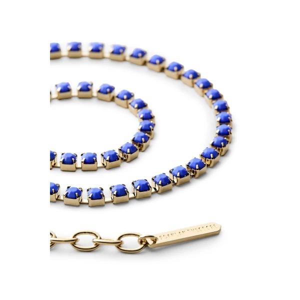 Scanlan Theodore Italian Opal Strass Choker in Cobalt | Necklace | Luxury Shoes 