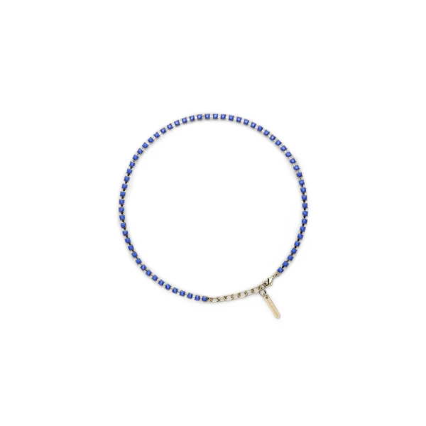 Italian Opal Strass Choker in Cobalt