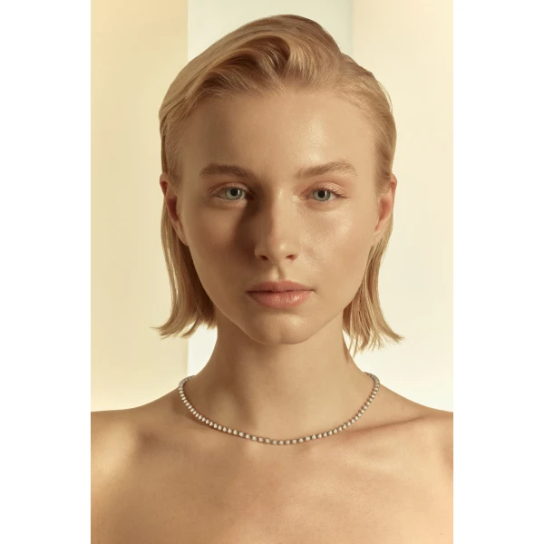 Scanlan Theodore Italian Opal Strass Fine Choker in Chalk | Necklace | Luxury Shoes 