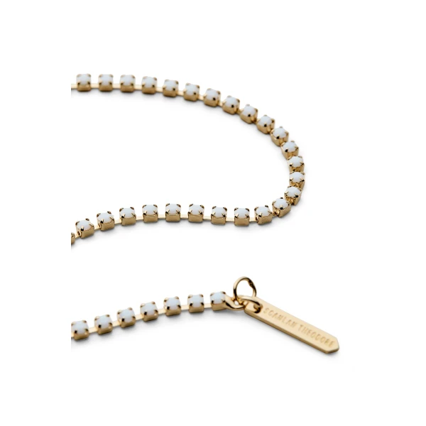Scanlan Theodore Italian Opal Strass Fine Choker in Chalk | Necklace | Luxury Shoes 