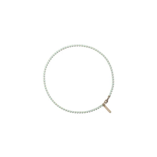 Italian Opal Strass Fine Choker in Green Opal