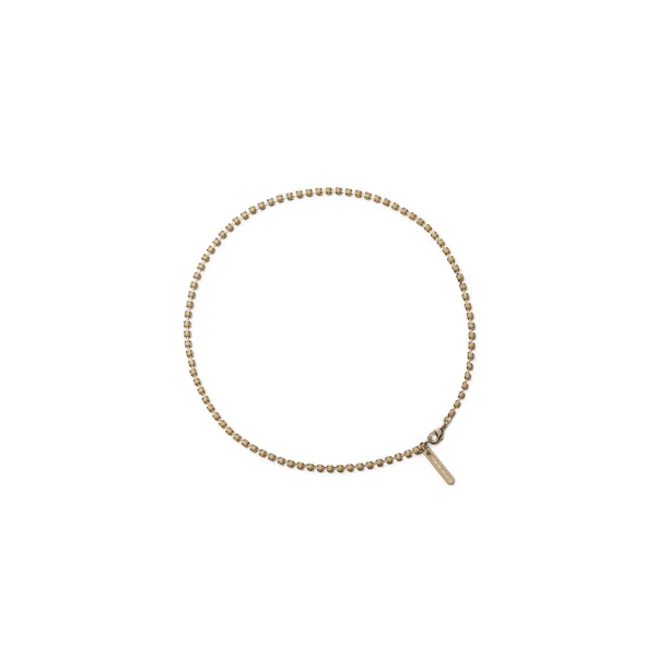 Italian Opal Strass Fine Choker in Mink