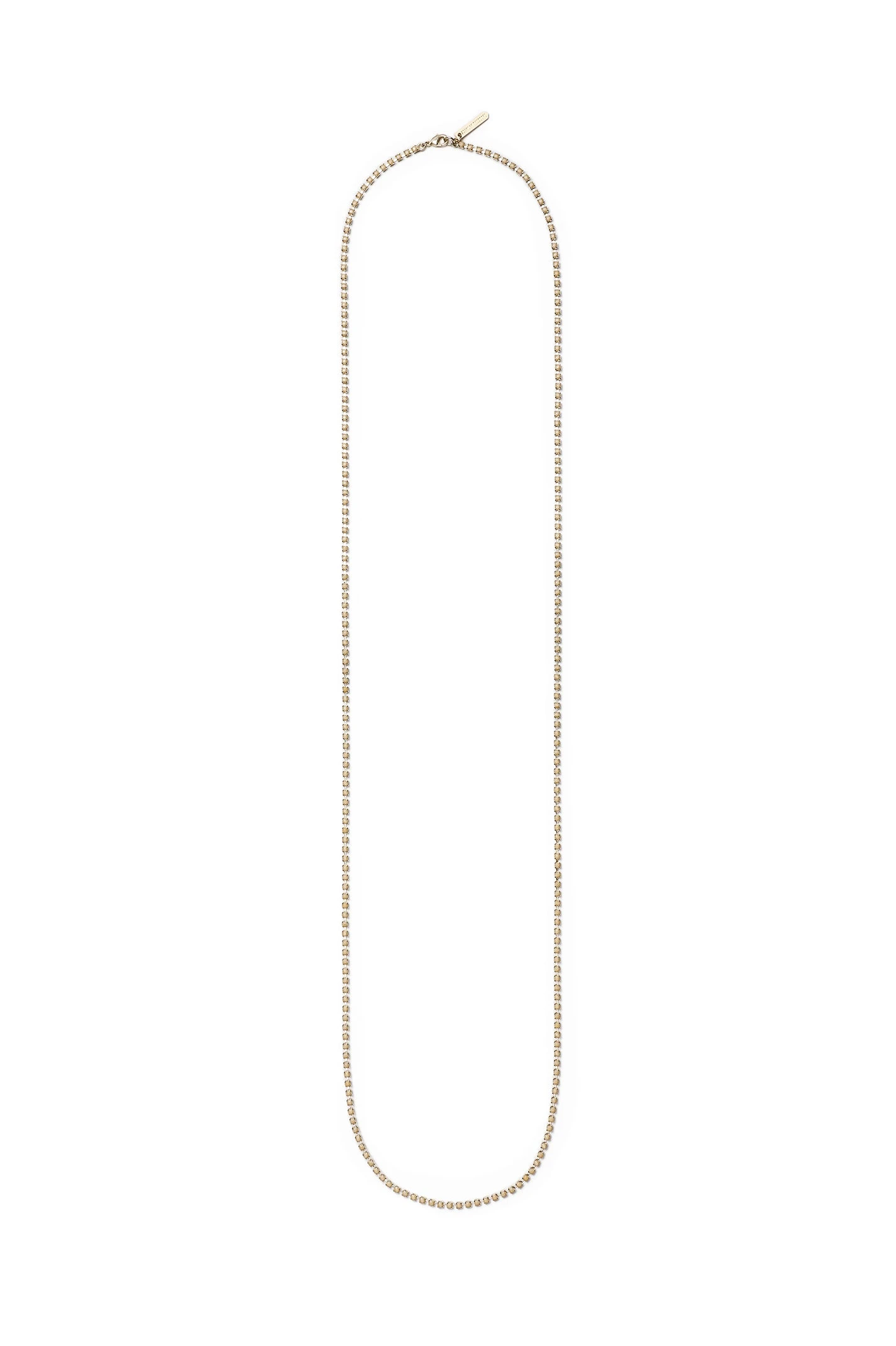 Scanlan Theodore Italian Opal Strass Fine Necklace in Mink at Luxury Shoes Scanlan Theodore Italian Opal Strass Fine Necklace in Mink
