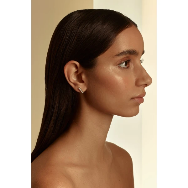 Scanlan Theodore Italian Opal Strass Fine Studs in Chalk | Earrings | Luxury Shoes 