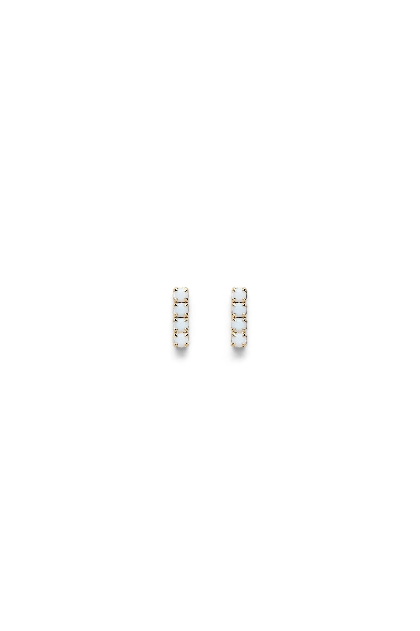 Scanlan Theodore Italian Opal Strass Fine Studs in Chalk Scanlan Theodore Italian Opal Strass Fine Studs in Chalk | Earrings | Luxury Shoes