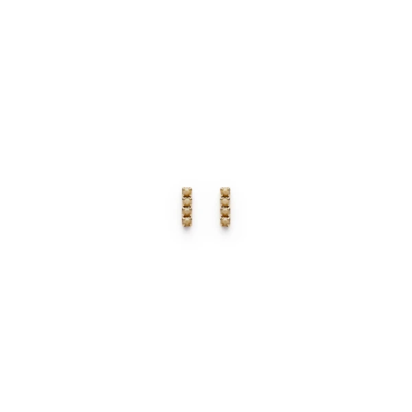 Italian Opal Strass Fine Studs in Mink