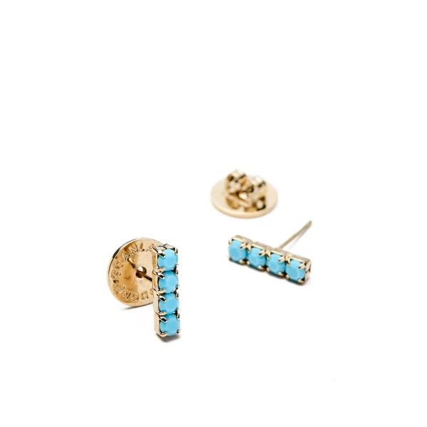 Scanlan Theodore Italian Opal Strass Fine Studs in Turquoise | Earrings | Luxury Shoes 
