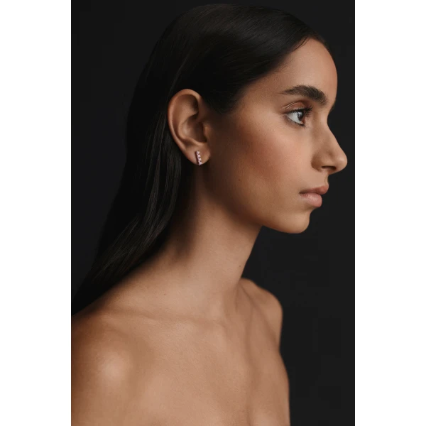 Scanlan Theodore Italian Opal Strass Fine Studs in Violet | Earrings | Luxury Shoes 