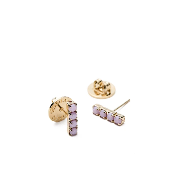 Scanlan Theodore Italian Opal Strass Fine Studs in Violet | Earrings | Luxury Shoes 