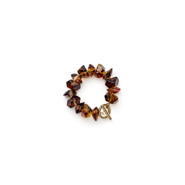 Italian Resin Petra Bracelet in Tiger Eye
