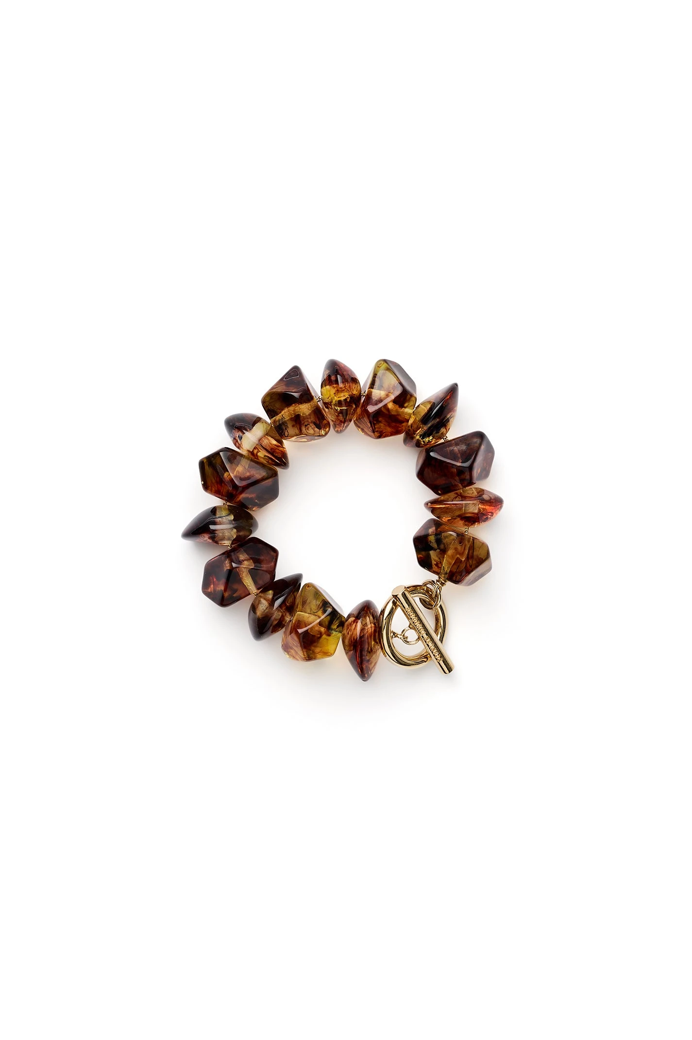 Scanlan Theodore Italian Resin Petra Bracelet in Tiger Eye at Luxury Shoes Scanlan Theodore Italian Resin Petra Bracelet in Tiger Eye