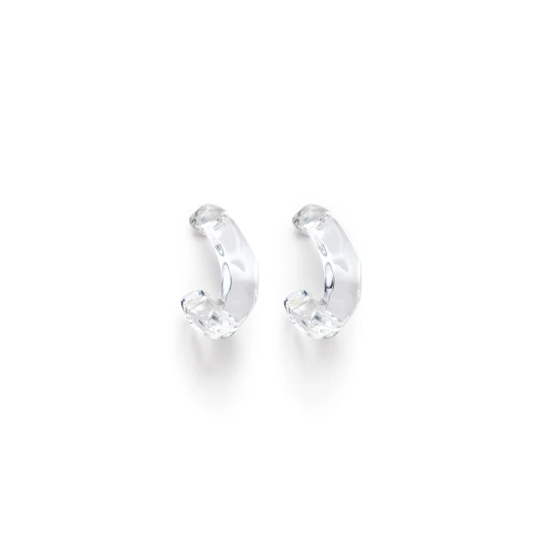 Italian Resin Petra Earrings in Ice