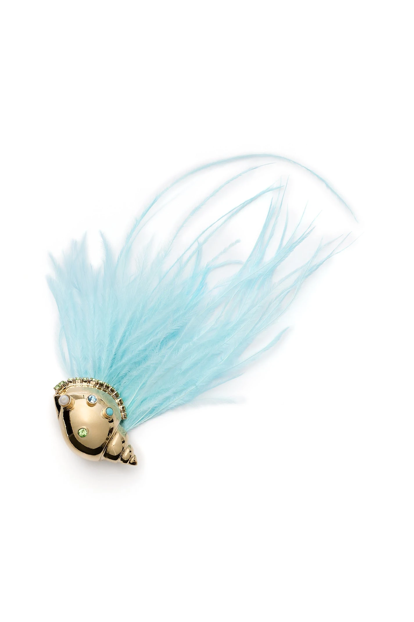 Scanlan Theodore Italian Shell Brooch in Light Gold at Luxury Shoes Scanlan Theodore Italian Shell Brooch in Light Gold