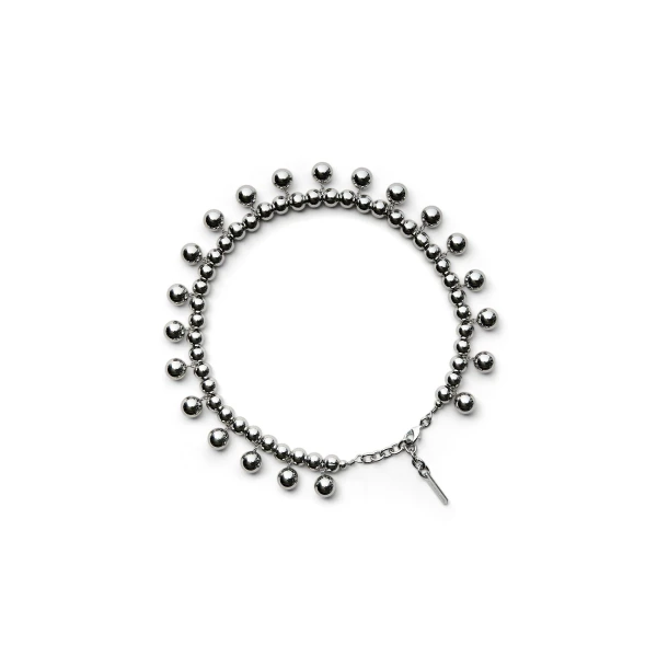 Scanlan Theodore Italian Sphere Drop Choker in Silver | Necklace | Luxury Shoes 