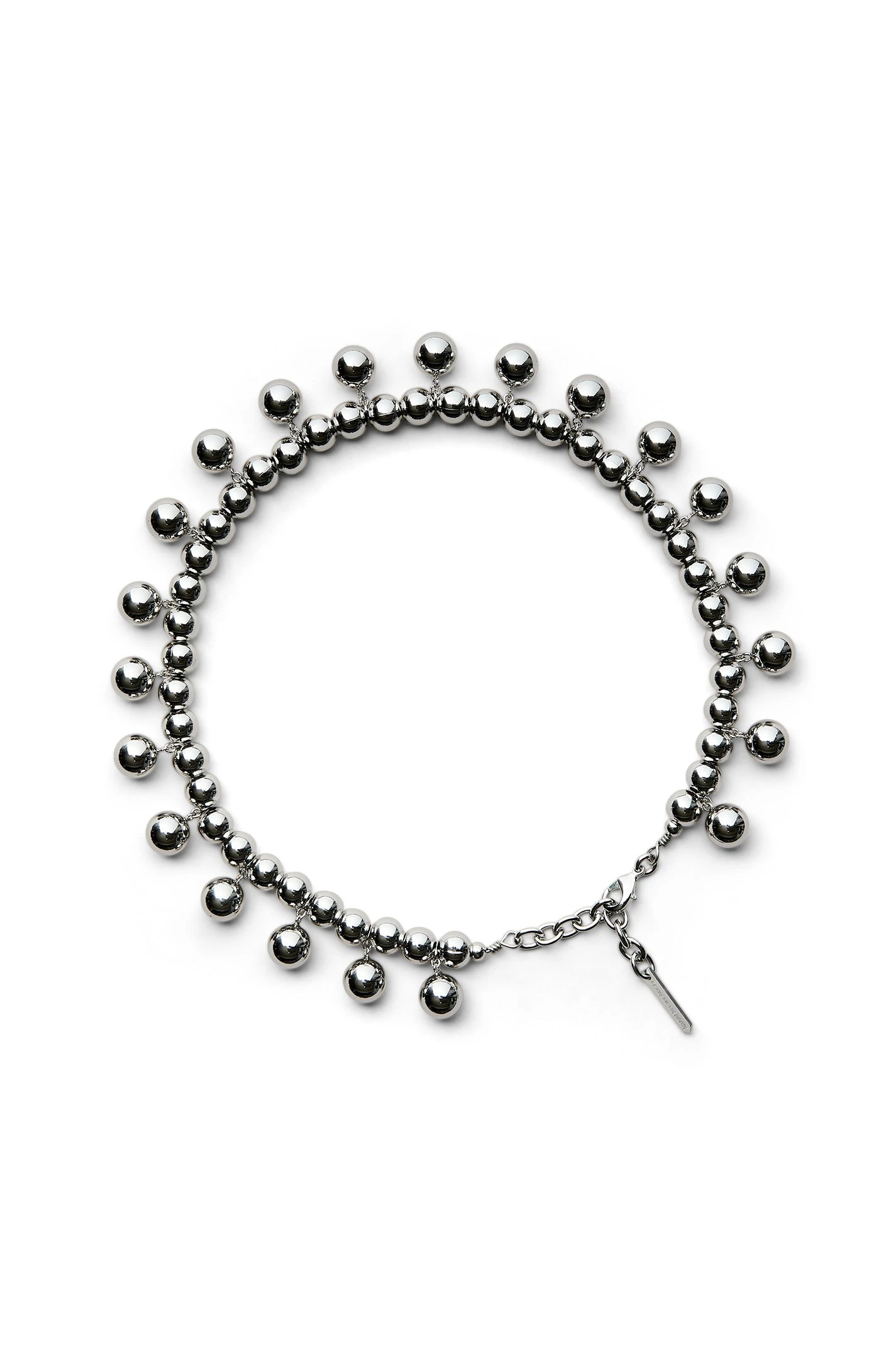 Scanlan Theodore Italian Sphere Drop Choker in Silver Scanlan Theodore Italian Sphere Drop Choker in Silver | Necklace | Luxury Shoes