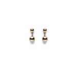 Scanlan Theodore Italian Sphere Drop Earrings in Light Gold | Earrings | Luxury Shoes 