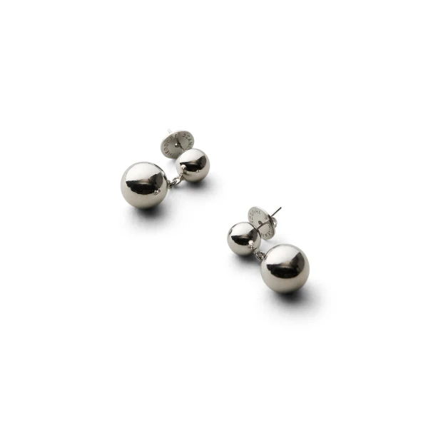 Scanlan Theodore Italian Sphere Drop Earrings in Silver | Earrings | Luxury Shoes 