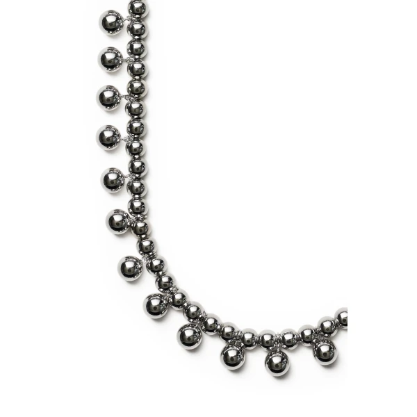 Scanlan Theodore Italian Sphere Drop Necklace in Silver | Necklace | Luxury Shoes 
