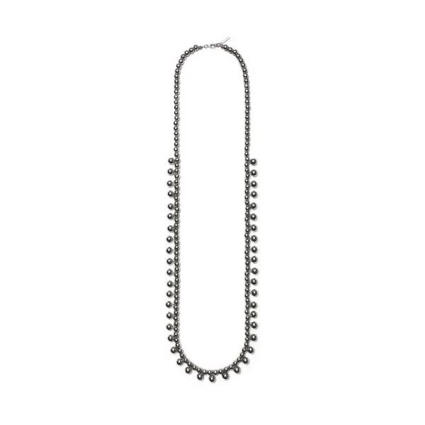 Italian Sphere Drop Necklace in Silver