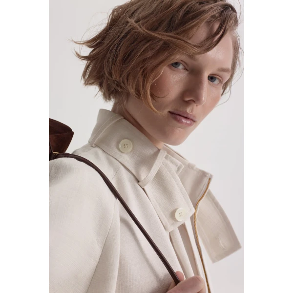 Scanlan Theodore Italian Textured Bomber in Off White