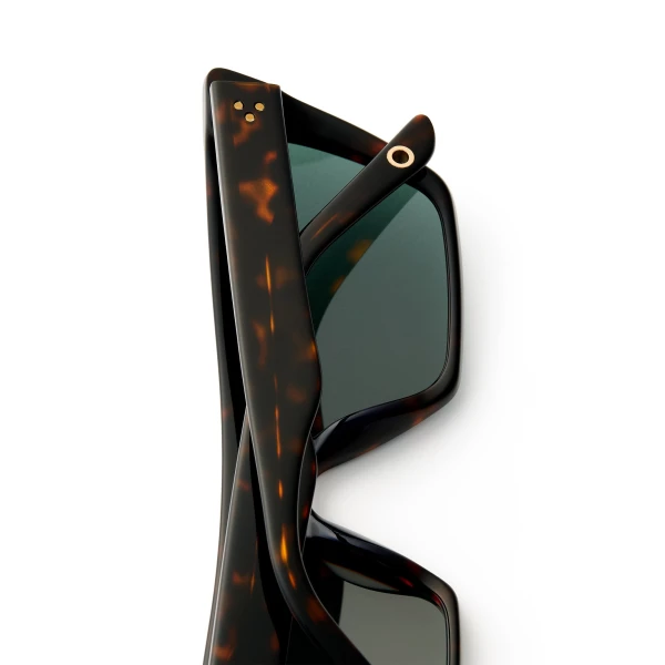 Scanlan Theodore Kat Sunglasses in Tortoise Green | Sunglasses | Luxury Shoes 