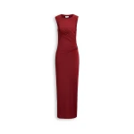 Scanlan Theodore Knit Draped Dress in Chilli | Maxi Dresses | Luxury Shoes 