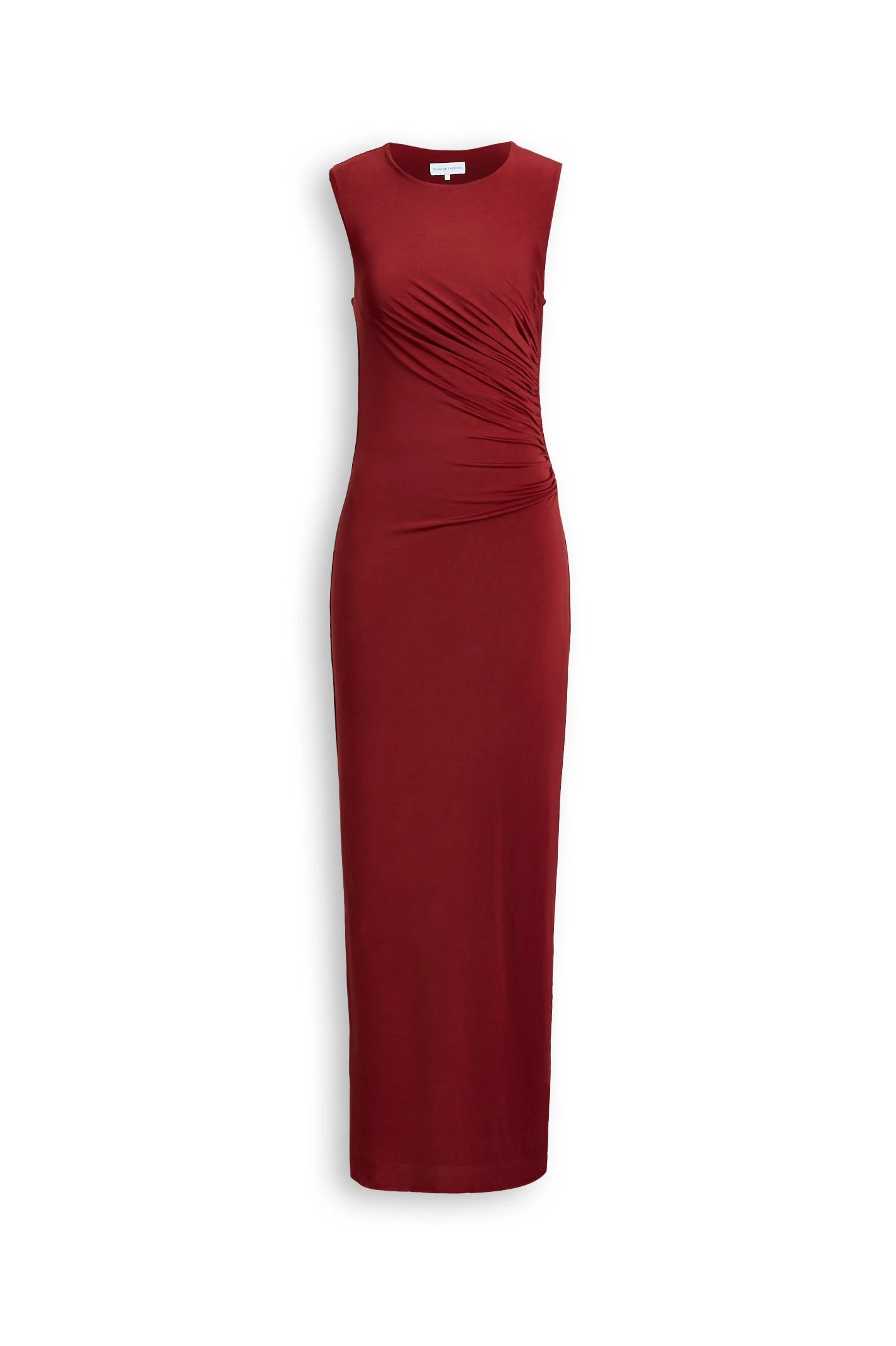 Scanlan Theodore Knit Draped Dress in Chilli Scanlan Theodore Knit Draped Dress in Chilli | Maxi Dresses | Luxury Shoes