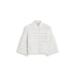 Scanlan Theodore Lace Knit Shirt in White | Tops | Luxury Shoes 